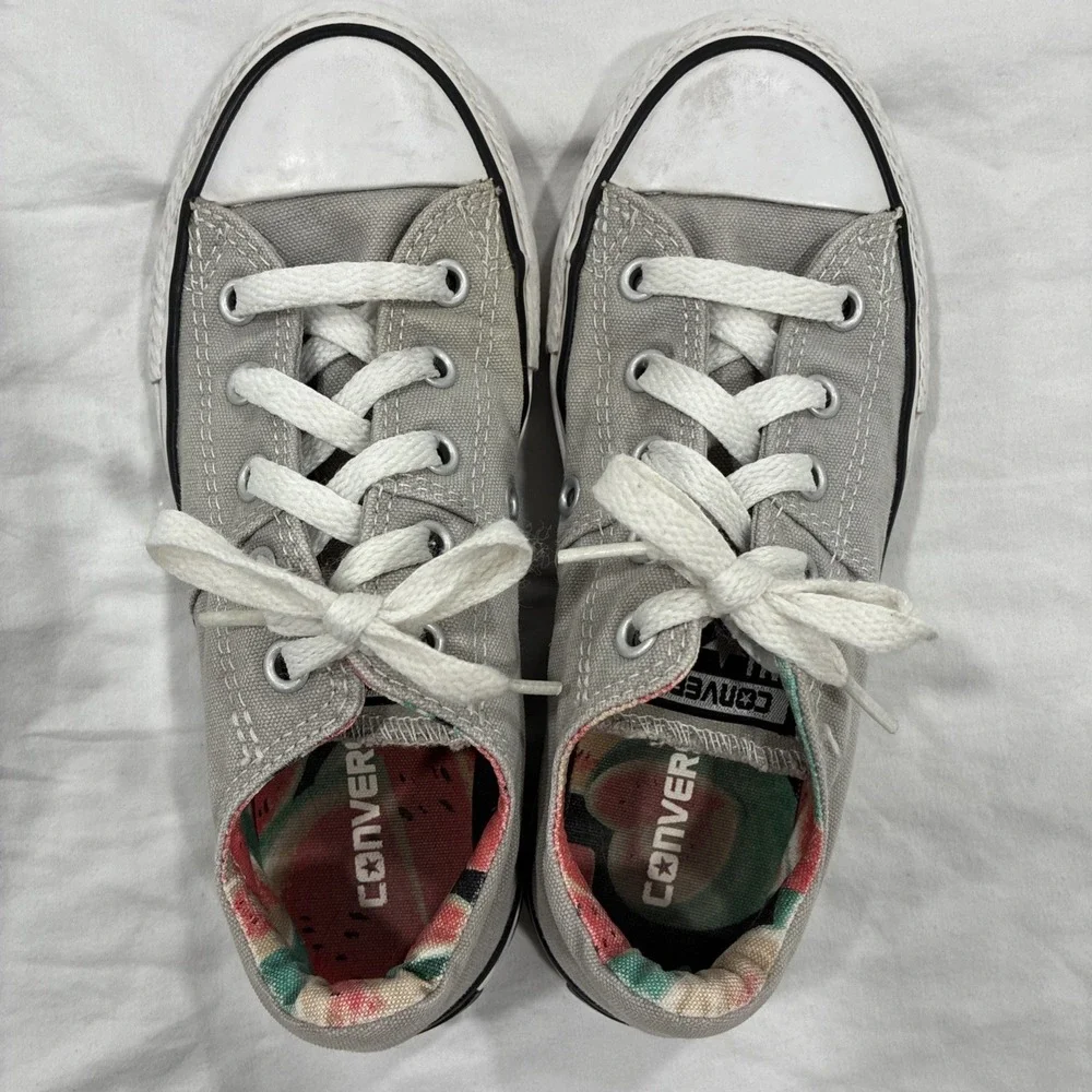 Converse Chuck Taylor Madison Ox Skateboard Shoes KIDS 13 Gray Watermelon Print